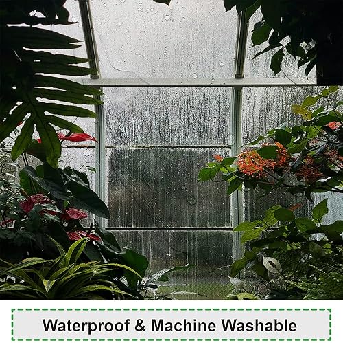 Miniatura 205 de Cortina de ducha de baño con temática de dinosaurio, cortina de ducha de hojas tropicales de dinosaurio verde con ganchos, cortina de ducha de tela