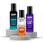 Beardo FUSION Trio Perfume Set – LSD,Mariner & Whisky Smoke Firebomb Perfume for Men (20ml x 3) | Long Lasting Fragrance | Long Lasting Perfume for Men | Gift for Men | Gift for Friend