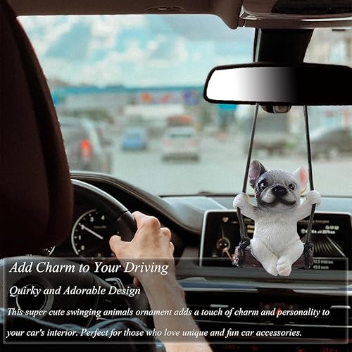 Miniatura 9 de Decoración de espejo de coche de pato oscilante súper linda, divertido adorno de automóvil y accesorio de tablero para espejo retrovisor, decoración