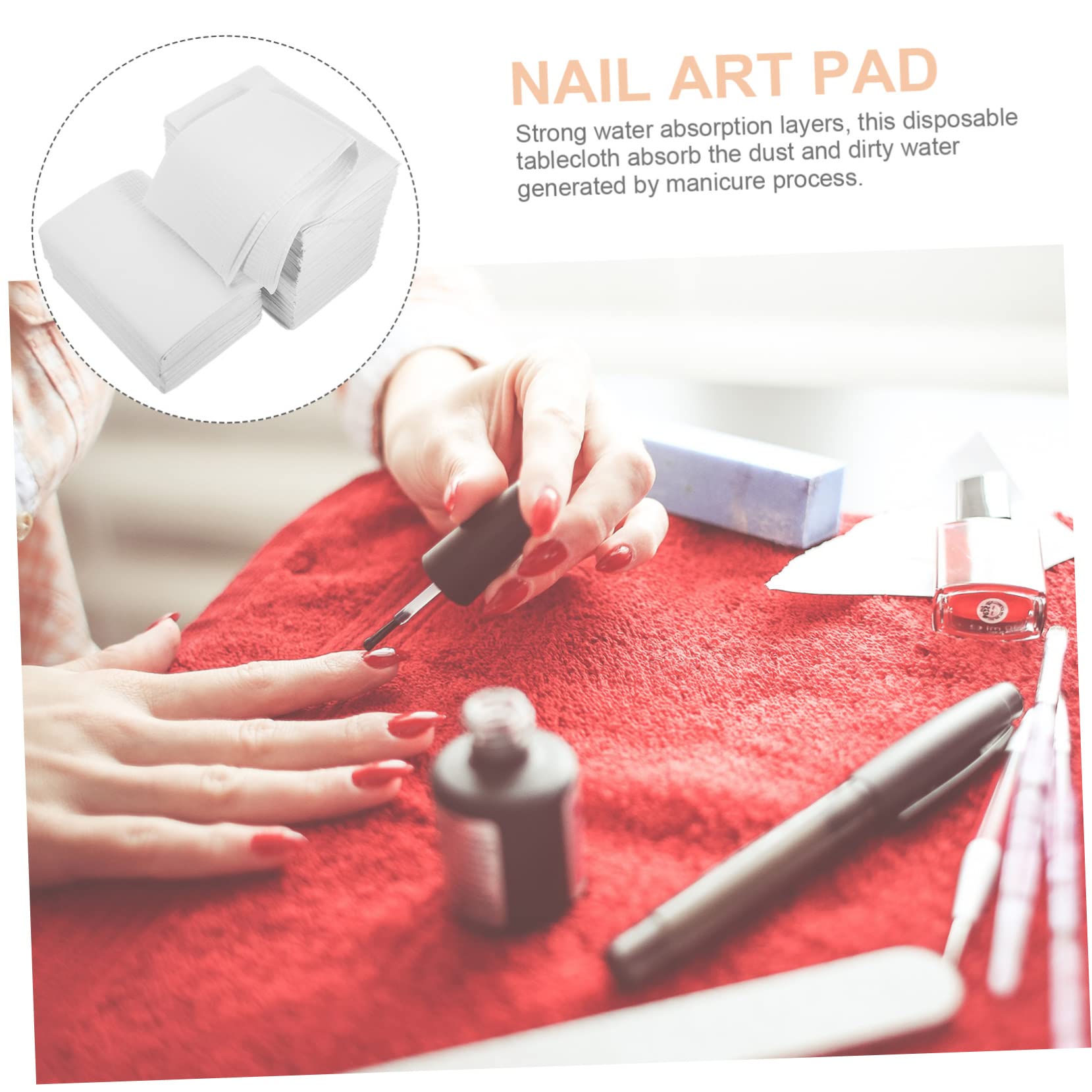 PLAFOPE 125pezzi Tovaglietta Unghie Monouso Assorbente e Morbida Per Manicure Art Cuscino Pratica Per Salone Casa e Ufficio Protezione Tavolo e Usa e Getta