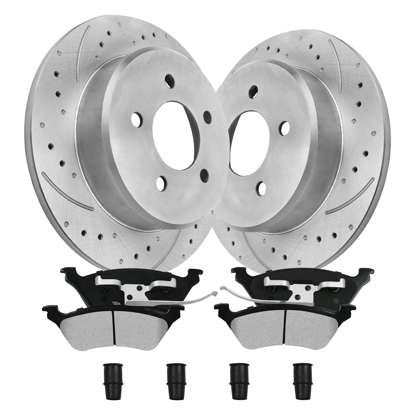 Anpulsero Rear Brakes and Rotors Kit Compatible with Select Dodge and Chrysler - Caravan, Grand Caravan 2001-2007, Town & Country 2001-2007, Disc