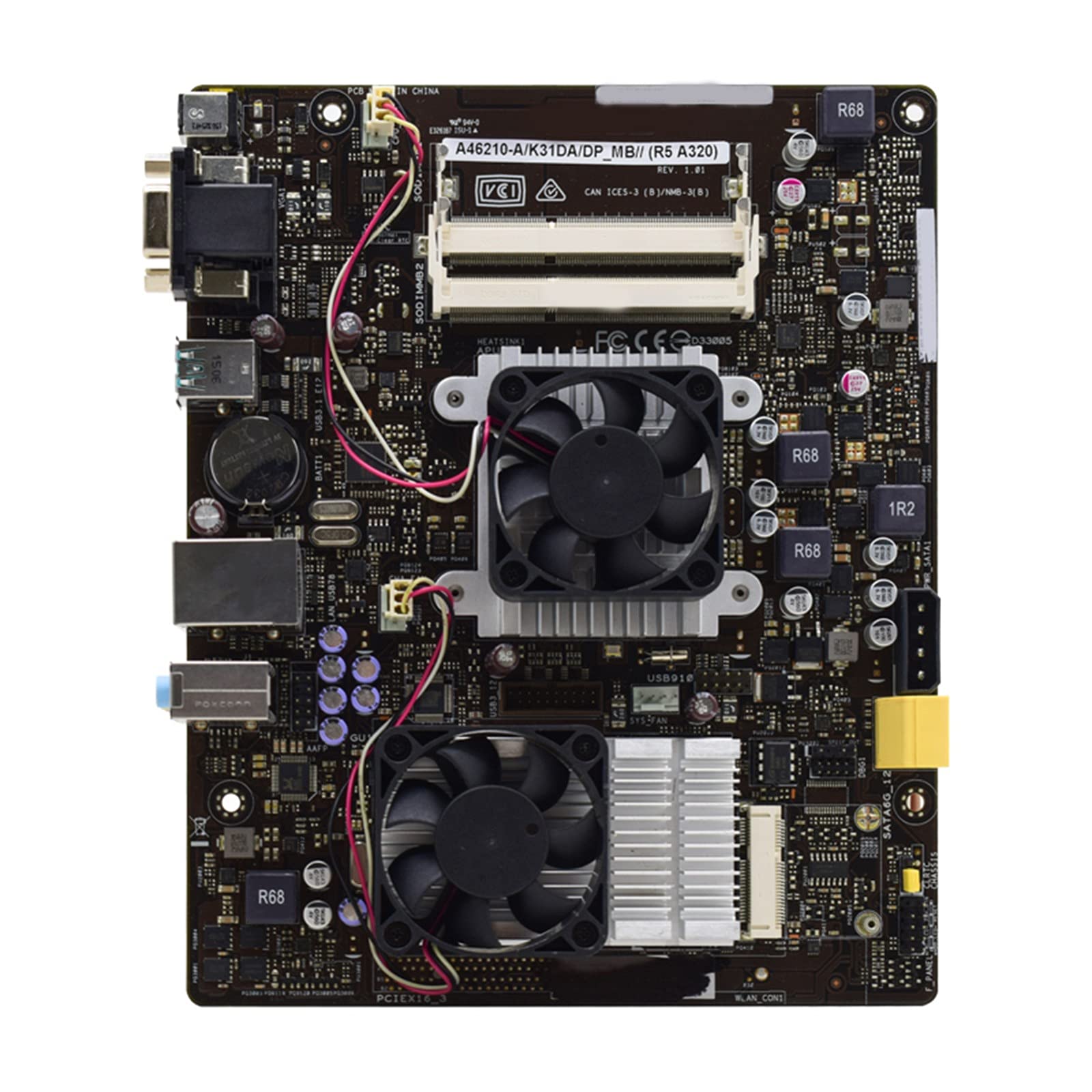 HEMOTONE Fit for Asus A46210-A/K31DA/DP_MB (R5 A320) Integrated Mini Itx DDR3 PCI-E 3.0 Computer Mot