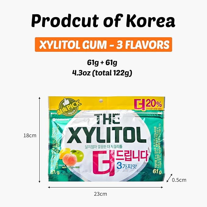 Chicle COELO Xylitol Sabor Manzana, Durazno, Limón 122g miniatura 7