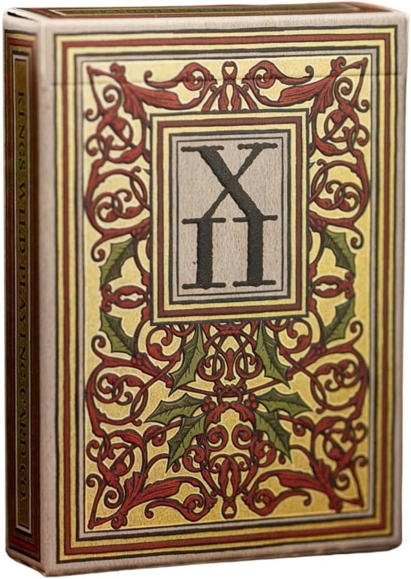 Kings Wild Project 12 Days of Christmas Luxury Playing Cards - Standard Edition, Festive Holiday Themed Collectible Christmas Deck, Poker Size Custom Index