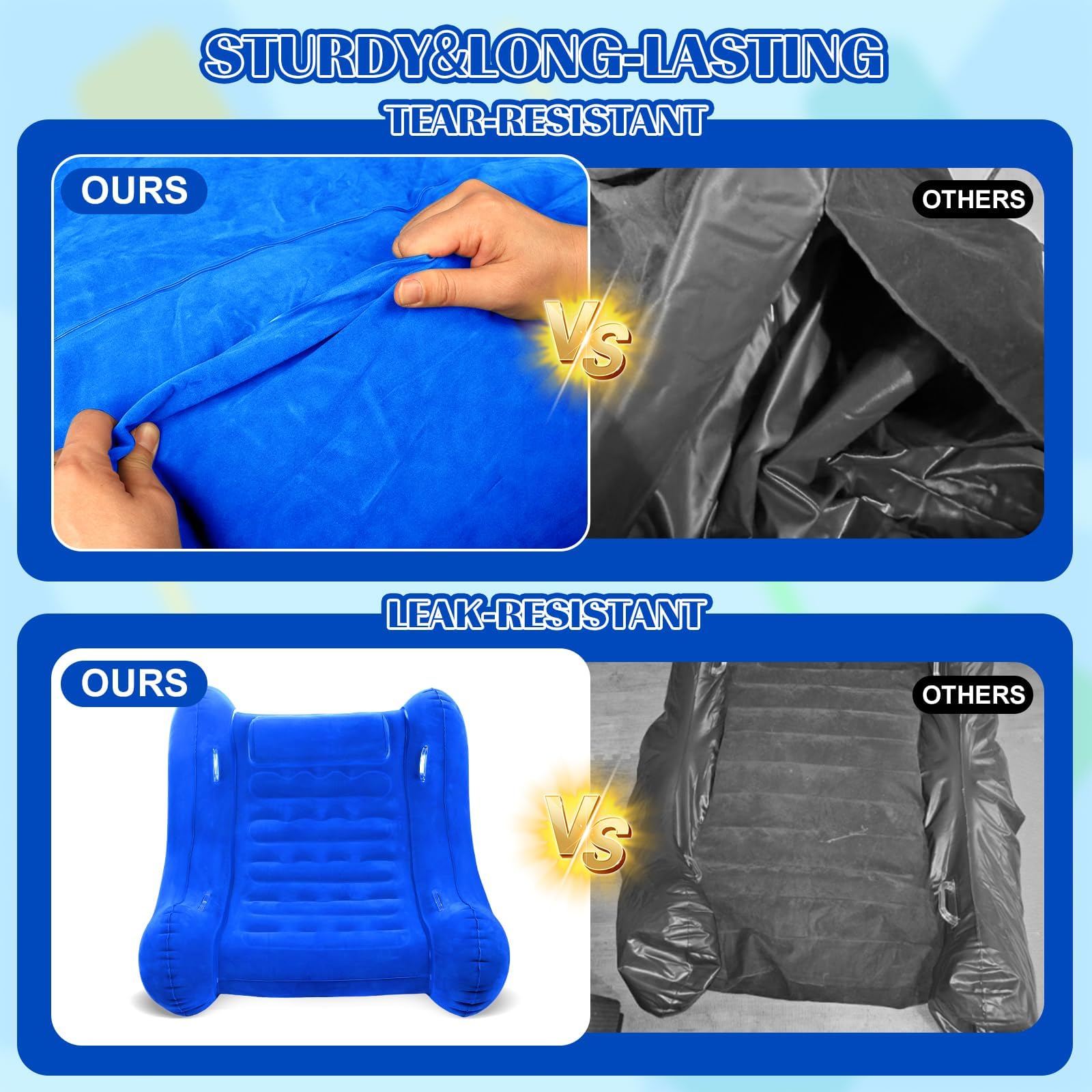 Sedia a dondolo sensoriale per bambini (blu)