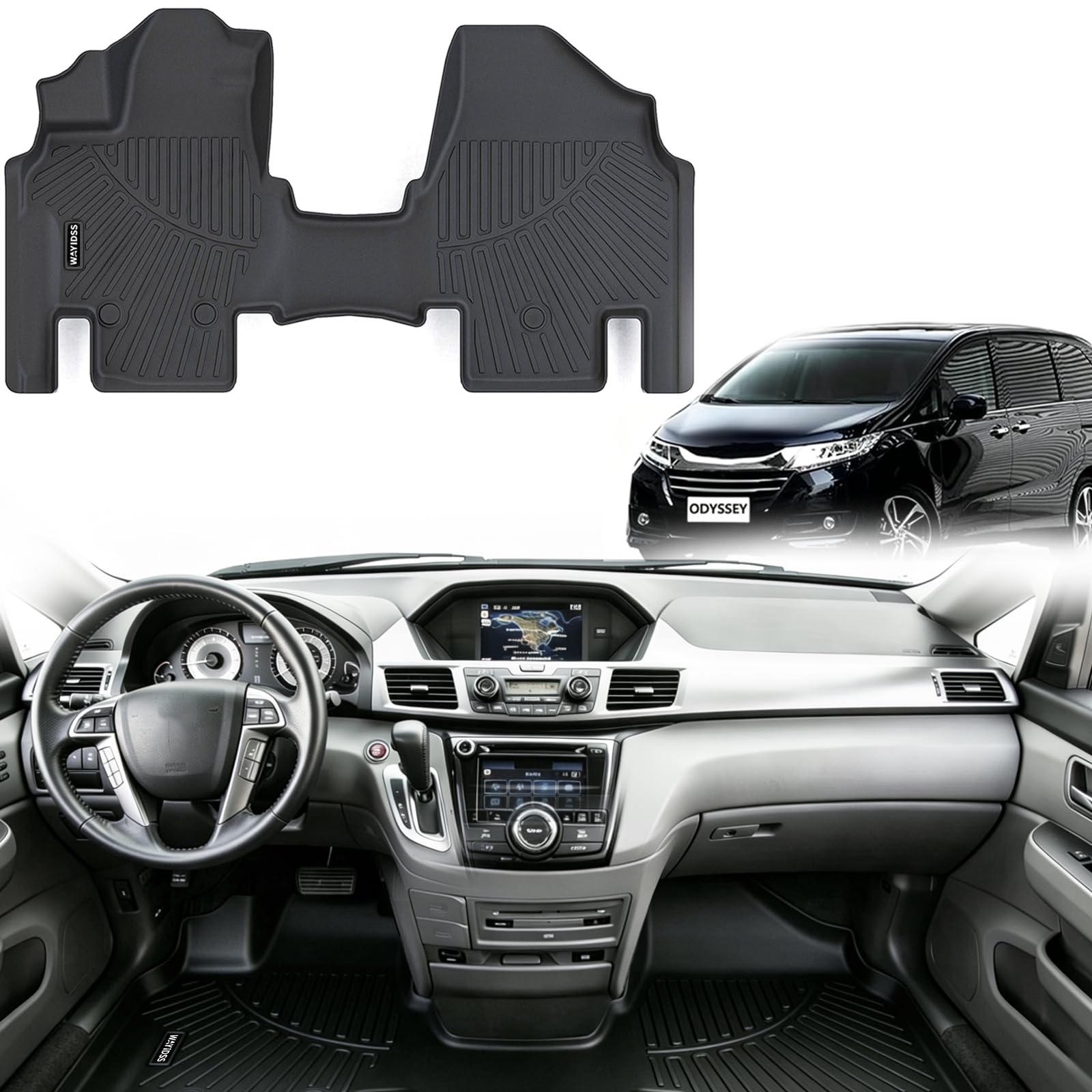Photo 1 of All Weather Floor Mats for 2026 Toyota RAV4 ?Fit for Hybrid & PHEV? TPE Rubber Liner Waterproof Odorless Anti-Slip Car Floor Liners-1st & 2nd Row & Door Sill Guards Accessories
