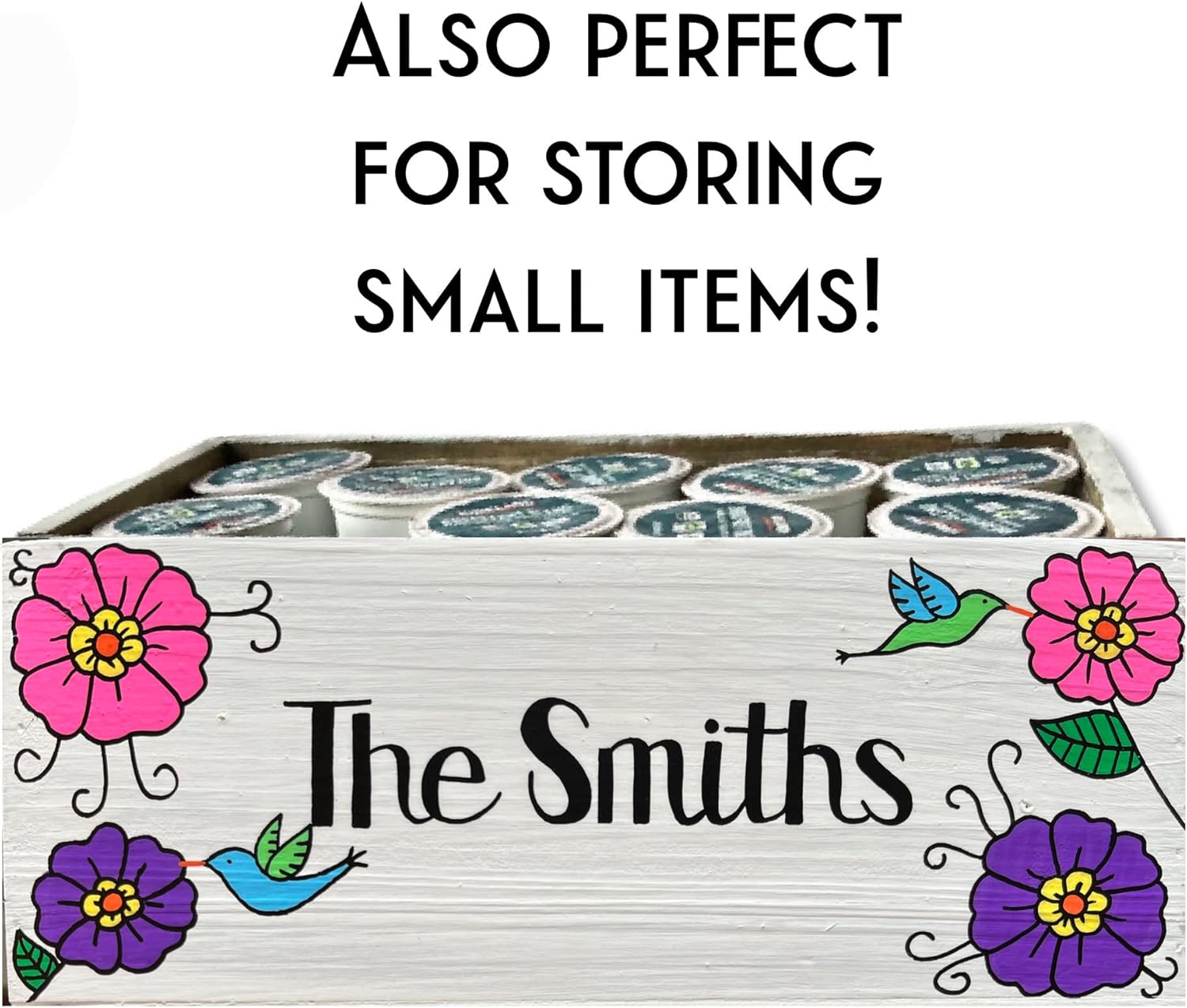 Hummingbird Garden Box, Personalized Wood Succulent Planter, Humming Bird Decor, Gift for Mom, Grandmother, Mother's Day