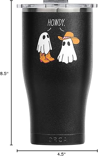 Miniatura 4 de ORCA Vaso aislado de 27 onzas con tapa para bebidas calientes y frías, de acero inoxidable con tapa abatible de cuento de ballenas