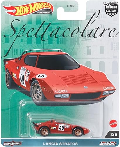 Miniatura 6 de Hot Wheels Car Culture 2023 Spettacolare Series - Paquete completo de 5 unidades (FPY86‑959B) | Alfa Romeo Giulia GTA, 155 V6 Ti, Lancia Stratos,