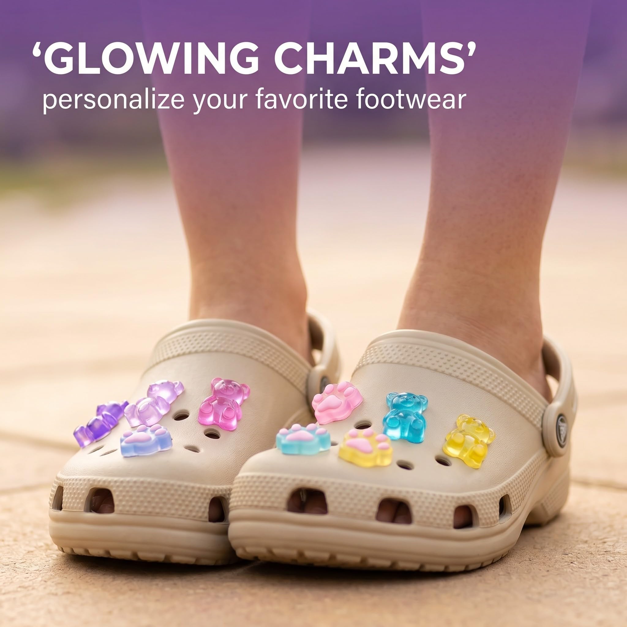 GXGM Charms Luminosi a Gatto per Scarpe, Decorazioni per Crocs, Zoccoli e Sandali, Accessori Fosforescenti Kawaii, Shoe Charms Glow, Regalo per Amanti dei Gatti, Look Personalizzato