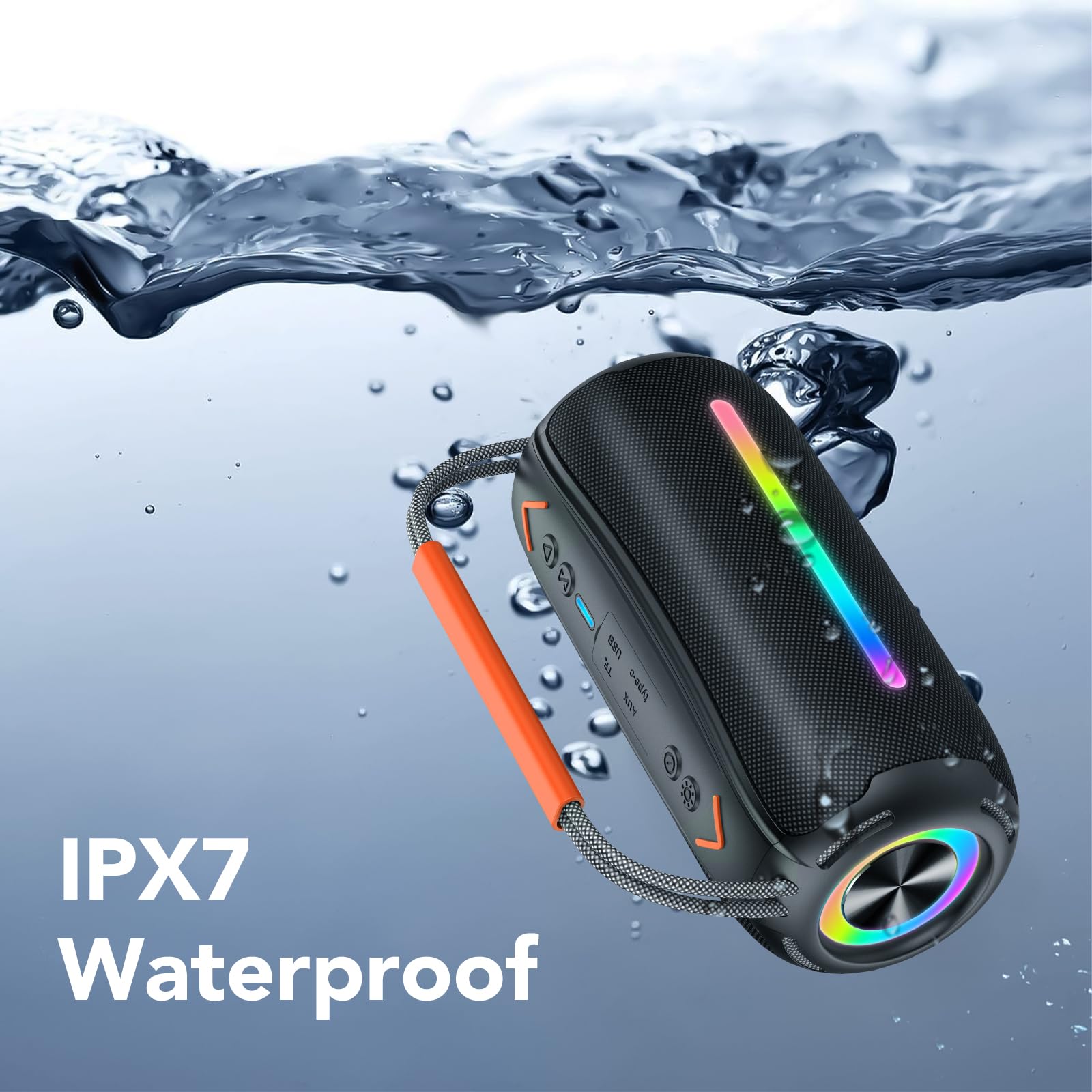 aowoka Tragbarer Bluetooth Lautsprecher mit Griff