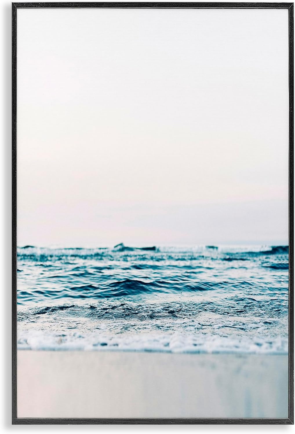 Stupell Industries Subtle Beach Waves Framed Giclee Art Design by Sisi and Seb