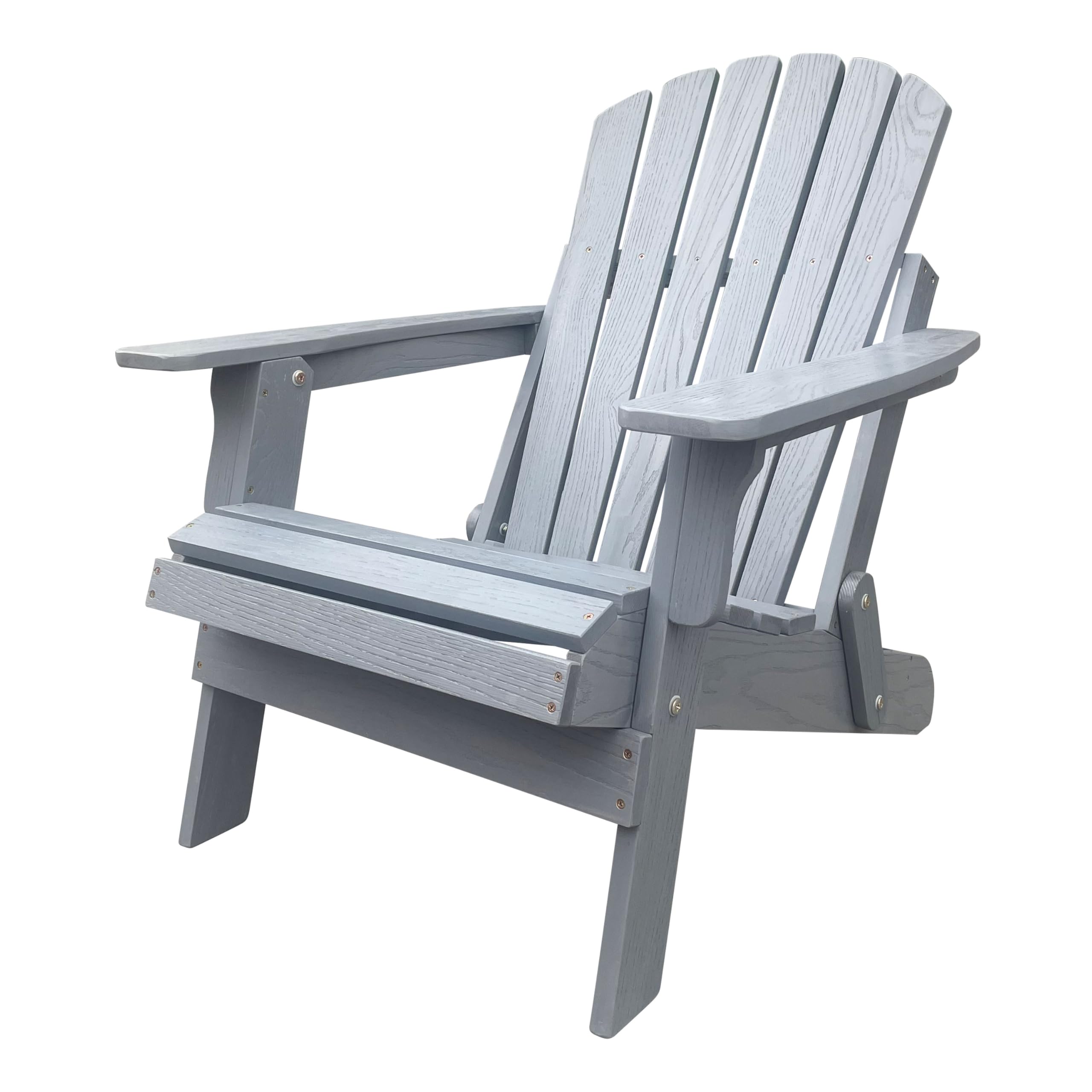 AXI Rosalie Chaise Adirondack en Bois, Couleur Grise | Transat/Chaise Longue/Assise De Jardin / 100% Bois De Pruche pour 1 Personne, avec Accoudoirs Et Dossier Haut | 75,5 X 86,5 X 85 Cm