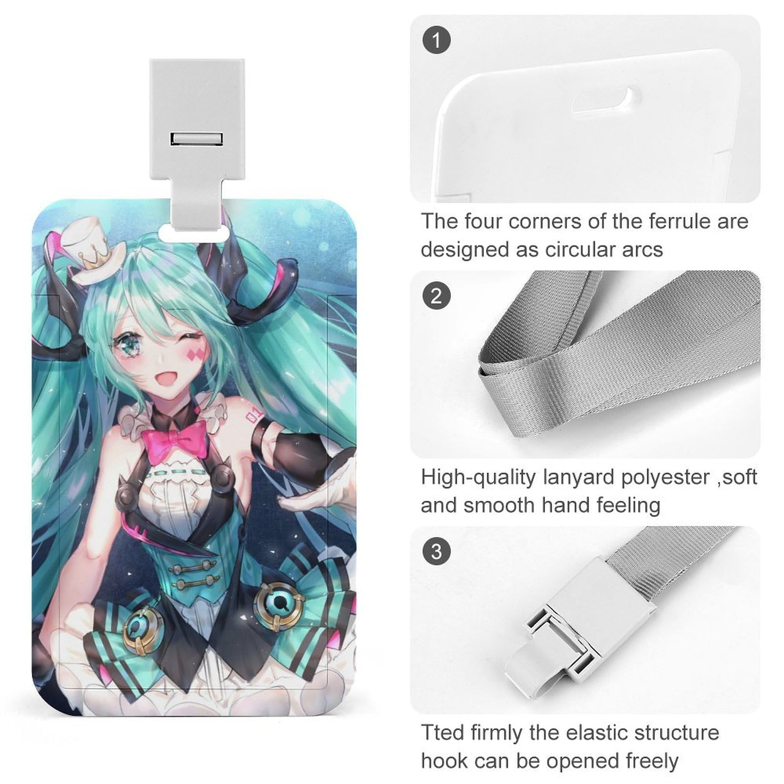 Amazon.co.jp: IDカードホルダー 初音ミク 社員証ケース 縦型 ICカード