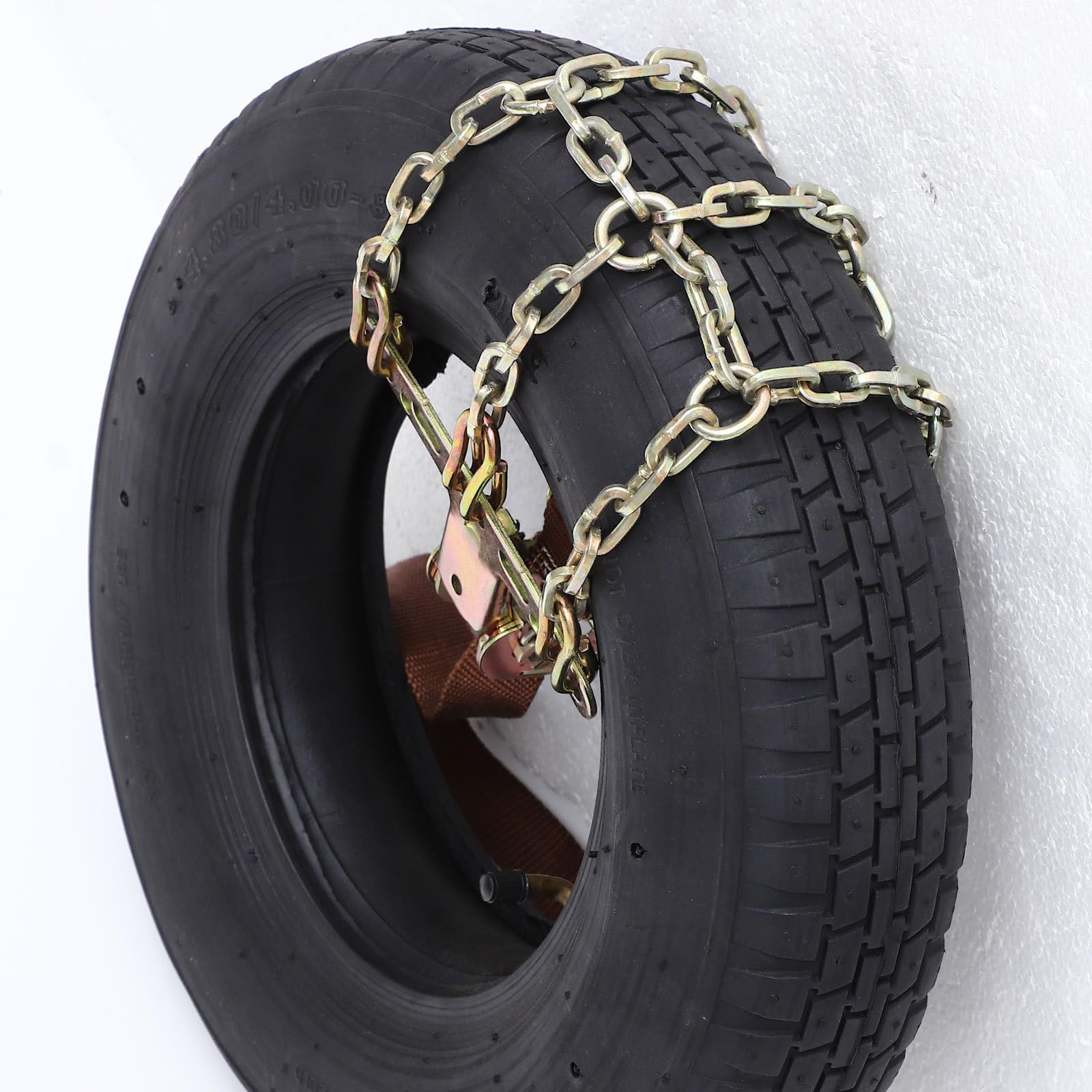 Zerodeko 2 Stück Auto Schneeketten Rutschfest Stahl Traktionsketten für Pkw Suv Lkw Reifen Notfall Eis Schnee Schlamm Sand Zufällige Farbe