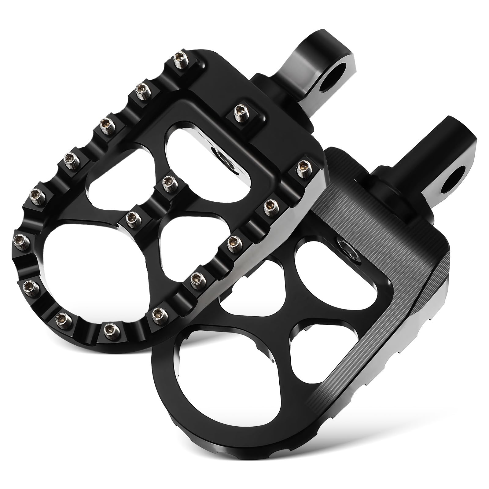 GALPADA Estriberas de Aleación de Aluminio para Motocross y Motocicleta, Alta Resistencia y Compatibilidad Amplia, 1 Par de Pedales Reposapiés para Off-road