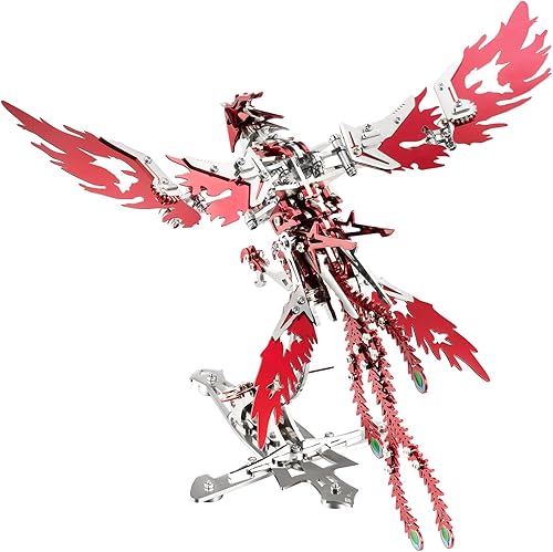 Rompecabezas de metal 3D para adultos, kit de modelo mecánico Phoenix 358 bloques de construcción, juguetes de manualidades, dispositivo de trabajo