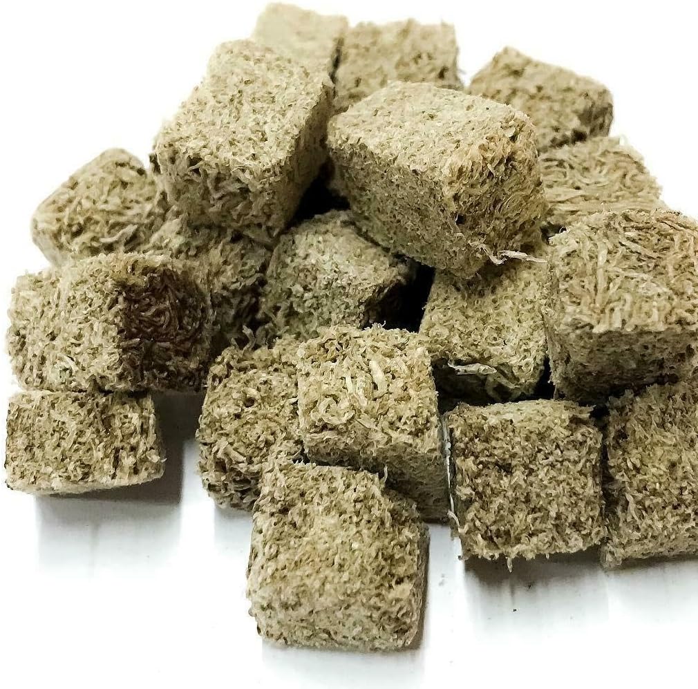 Freeze Dried Tubifex Worm Cubes - Tubifex Worms Provide Balanced Diet for A Wide Variety of Tropical Fish (1 lb)