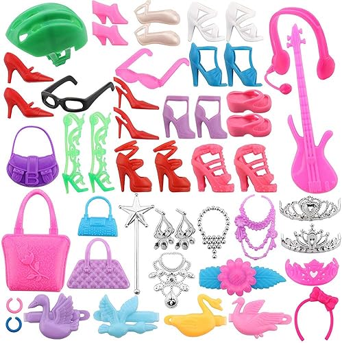 Miniatura 3 de SOTOGO 110 Pieces Doll Clothes and Accessories for 11.5 Inch Girl Doll Different Occasions Include 20 Pieces Handmade Doll Outfits Fashion Doll