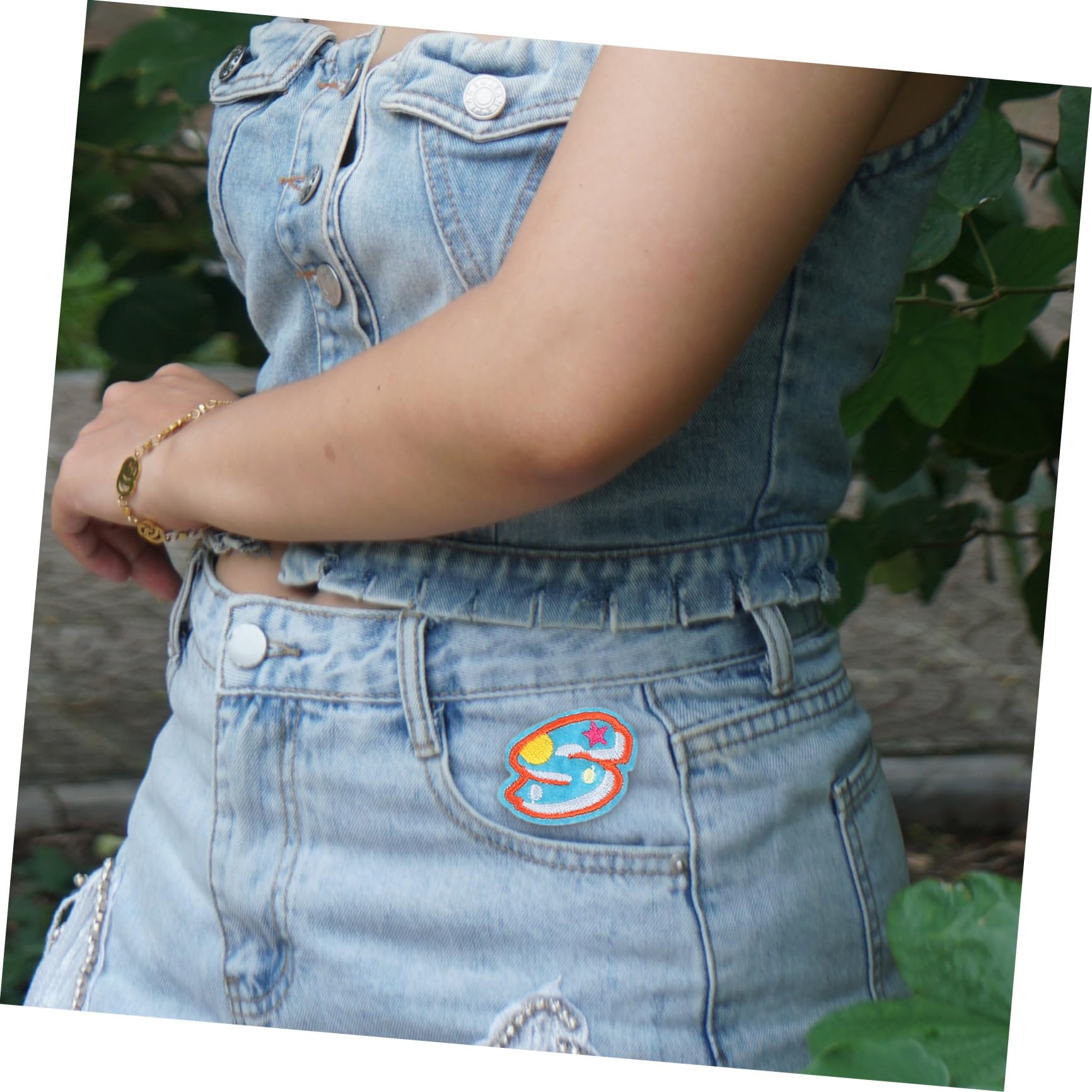 DOITOOL 4 Set Toppe Termoadesive Colorate Patches Ricamati per Decorare Vestiti Giubbotti e Jeans Facile Applicazione Materiale Resistente e Sicuro per Progetti Fai da Te