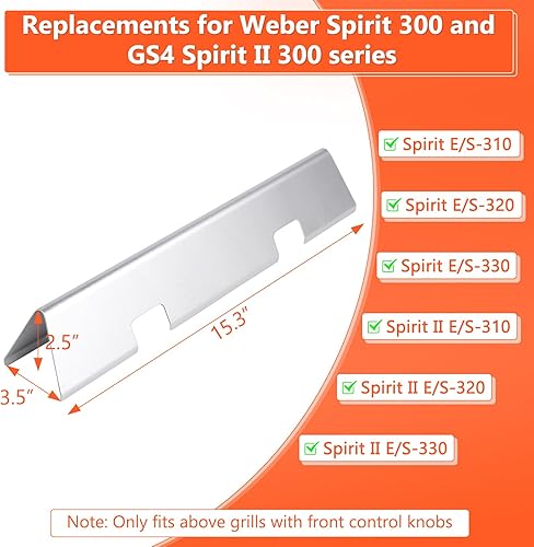Miniatura 164 de QuliMetal 66033 Barras aromatizantes para Weber Genesis II E-410/E-415/E-435, piezas de parrilla para parrillas de gas Weber GS4 Genesis II LX serie