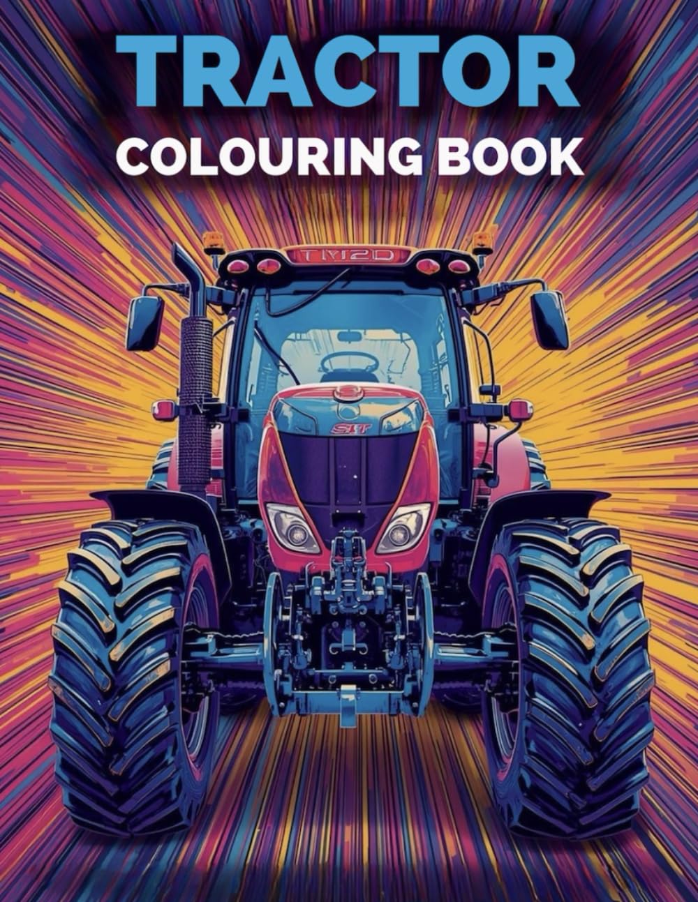 Tractor colouring book