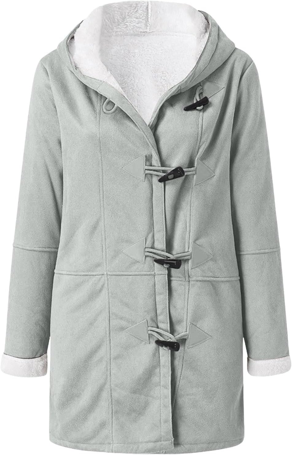 Girls‘ Winter Coats Fuzzy Fleece Lined Jacket Youth Faux Suede Coat for Teen Winter Warm Hooded Outerwear Kids Clothes Parka