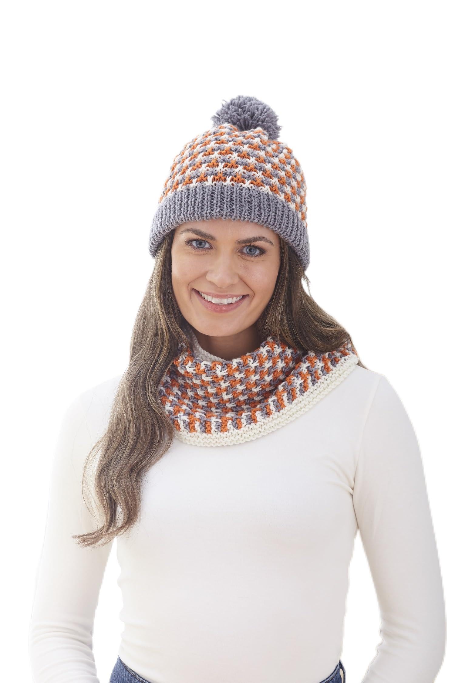 Ladies Knitting Pattern Womens Scarf Cowl & Hat Double Knit King Cole 6267