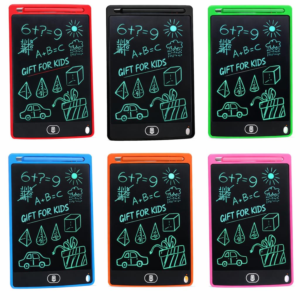 Toy Imagine Pack of 6 Birthday Party Return Gift LCD Writing Tablet for Kids with Stylus 8.5 Inch Doodle Board for Kid Electronic Toy Erasable Drawing Pad,Return Gifts Magic Slate for Kids 4-10 Years