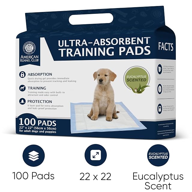 Foto 2 de 8 de AMERICAN KENNEL CLUB AKC62975 - Almohadillas de Entrenamiento para Cachorros de 6 Capas a Prueba de Fugas, 22…