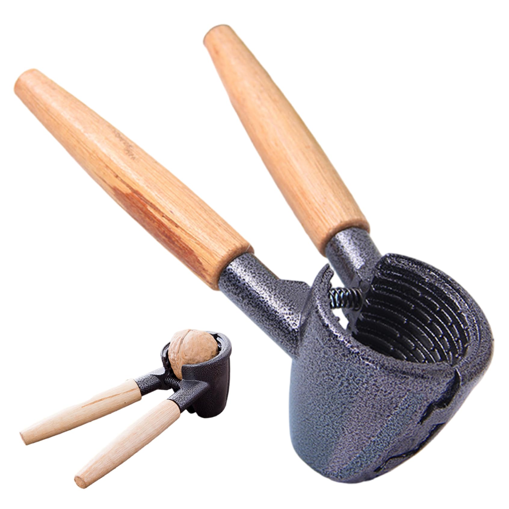 Nut Cracker Tool Heavy Duty Walnut Cracker with Wood Handle for Pecan Almonds Hazelnuts Kitchen Gadget, Walnut
