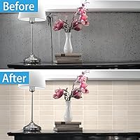 Vista 3 de Protector contra salpicaduras despegable y adhesivo para cocina, nueva actualización de 12" x 12" grande premium para cocina, azulejo tipo metro