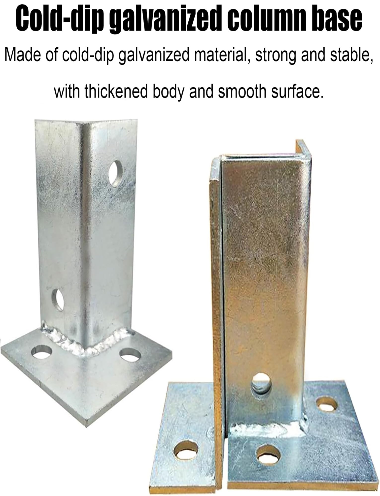 Bases de postes ajustables para cubiertas y vallas, kit de soporte de valla de pérgola, anclajes de poste de madera para estructuras al aire libre, 8 piezas