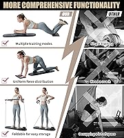 Vista 6 de Tabla de pilates - Juego de reformador de pilates para entrenamiento en casa, tabla de ejercicios 7 en 1, tabla de rodillo abdominal, entrenador