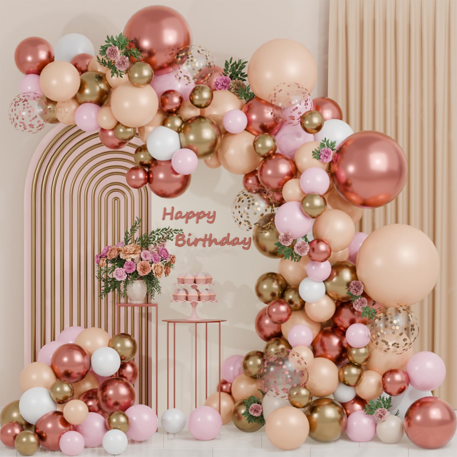 Kit de Décoration Ballon Champagne OR - Decoration anniversaire pas cher