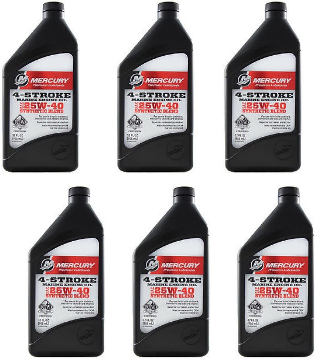 25W40 INBOARD/STERNDRIVE Oil QUARTS, Pack of 6