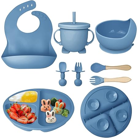 Set Pappa Svezzamento 7 PEZZI In Silicone Senza BPA