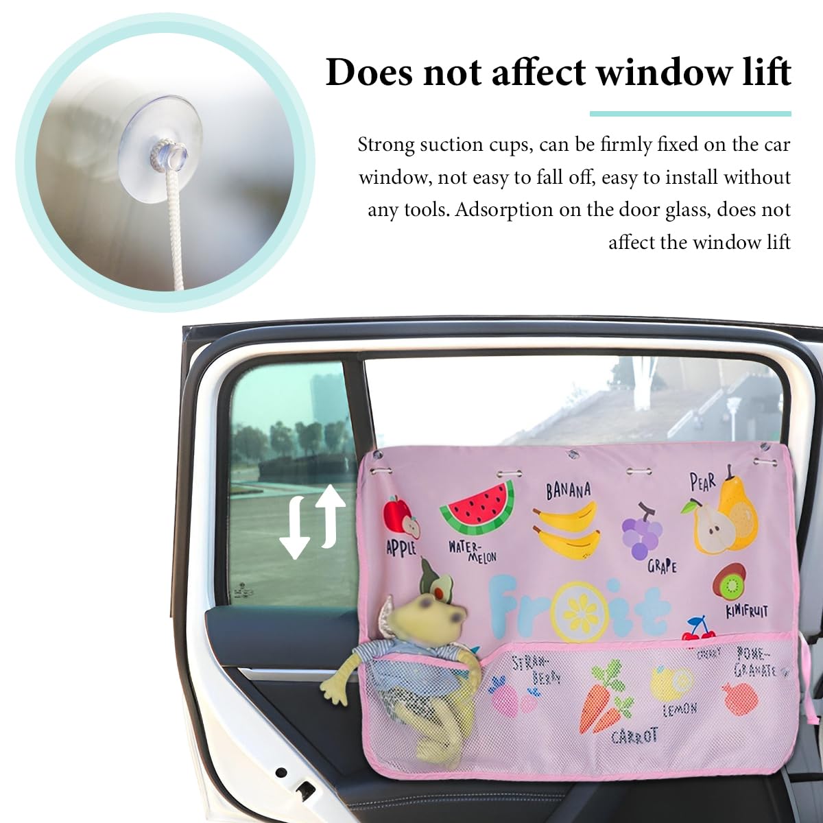 Sandfren Car Window Shade, Vehicle Sunshade Curtain With