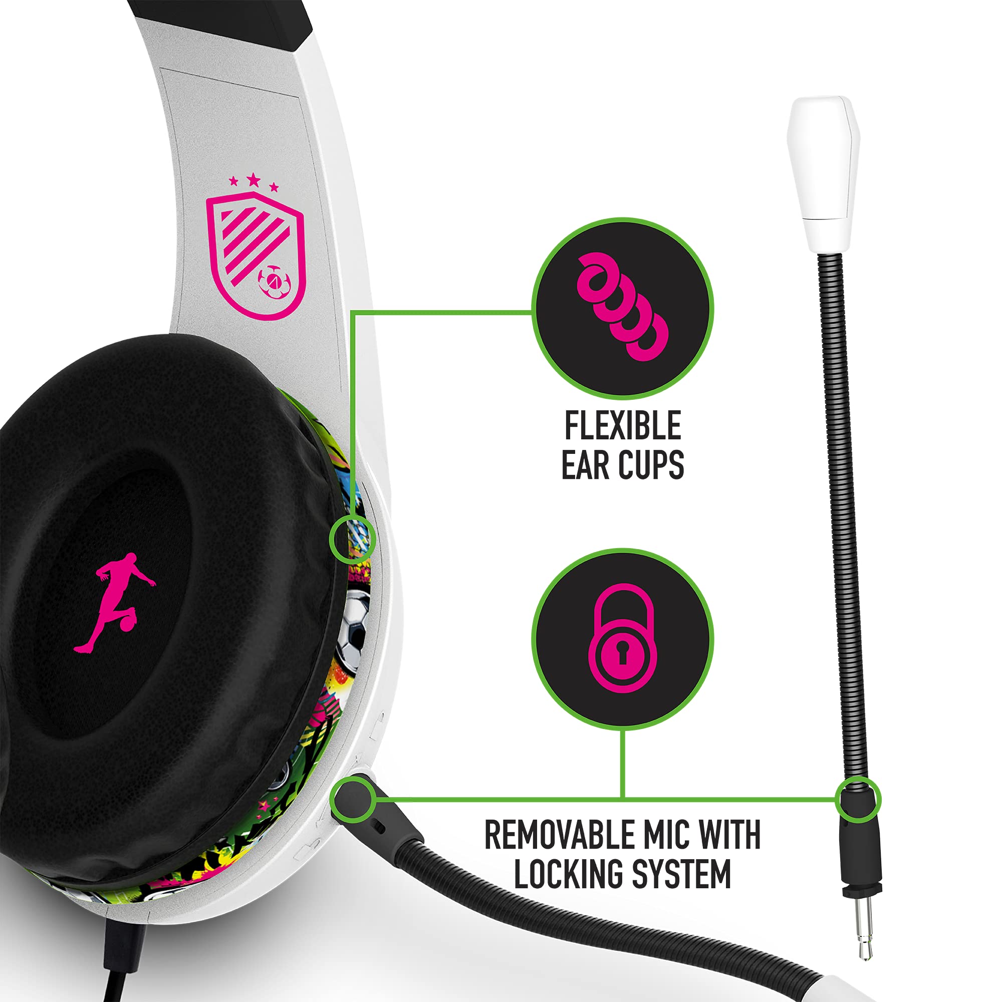 STEALTH Street Over-Ear - Cuffie da gioco con supporto, per PS4/PS5, Xbox, Nintendo Switch, PC con microfono flessibile, jack da 3,5 mm, cavo da 1,5 m, leggero, confortevole e durevole