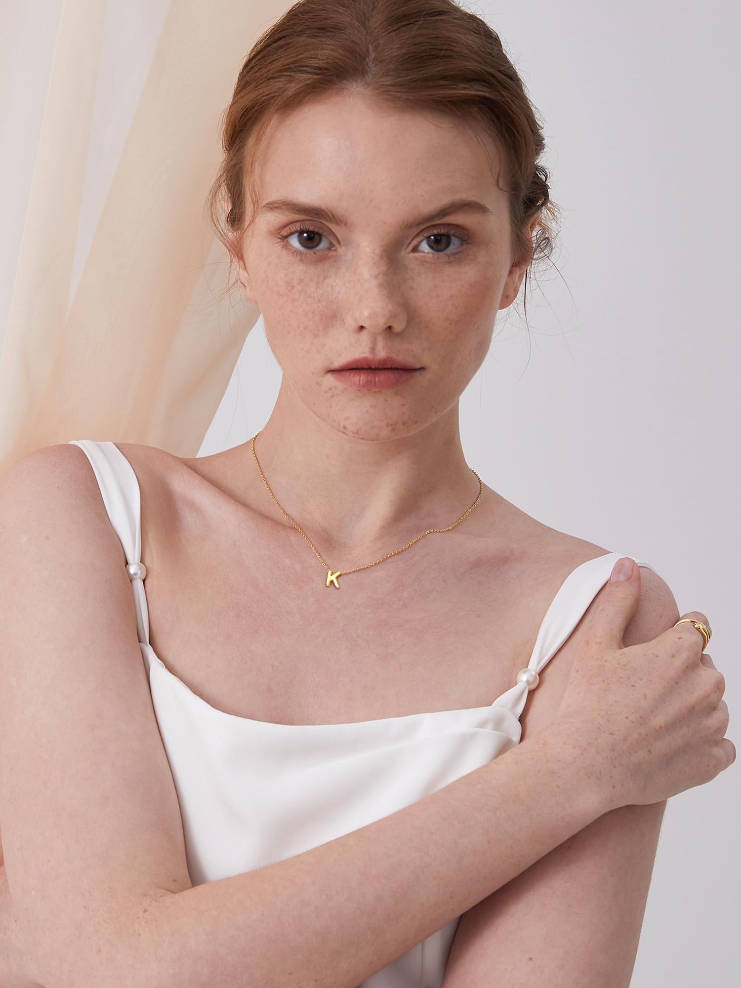 ChicSilver 925 Plata Collar Inicial Plata Mujer Oro 18K Colgante 26 Letras | Material Plata de Ley Mini Alfabeto Joyería Minimalista Preciosa Madre Pareja Regalo Delicado