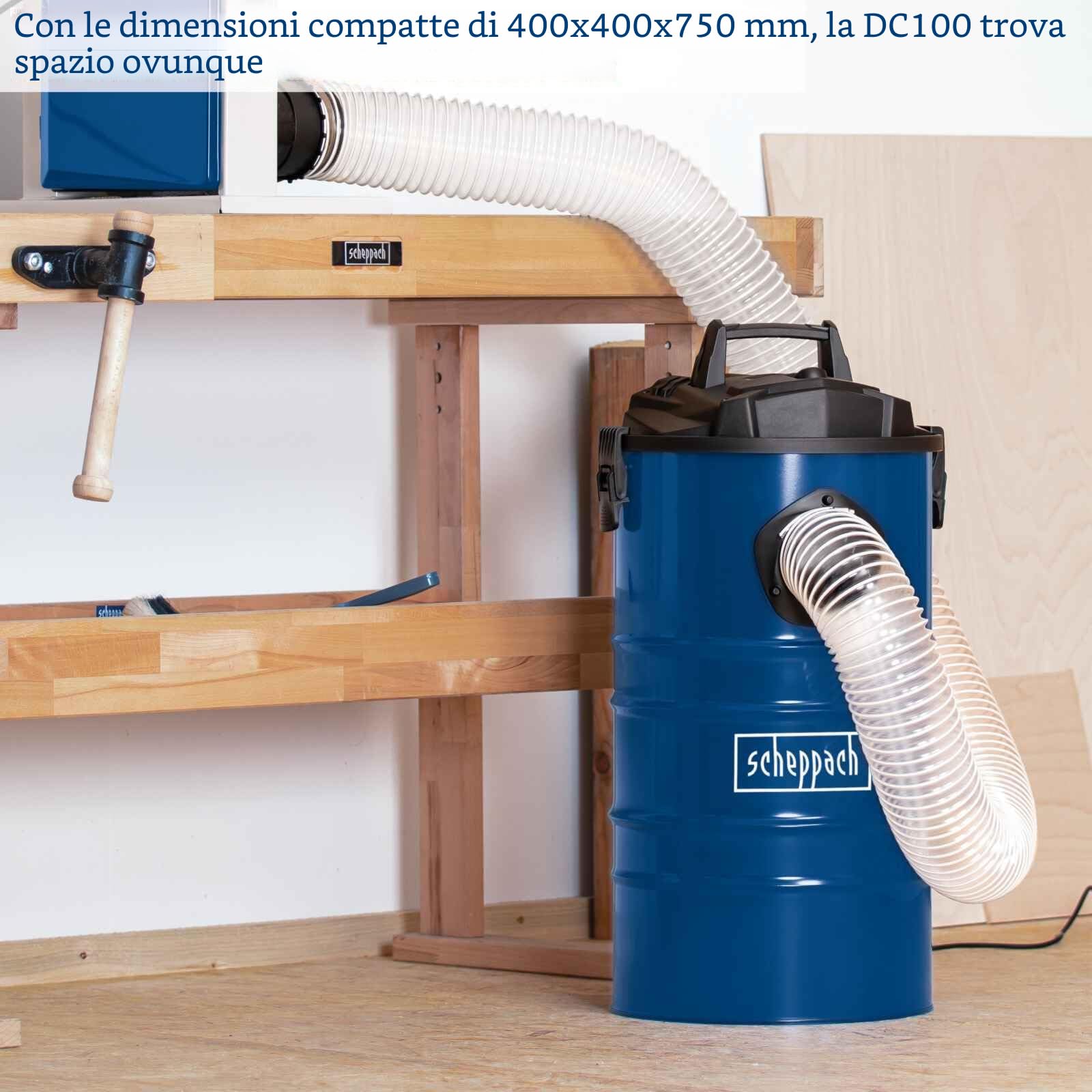 Aspirateur datelier SCHEPPACH 65L - 100 mm - DC100