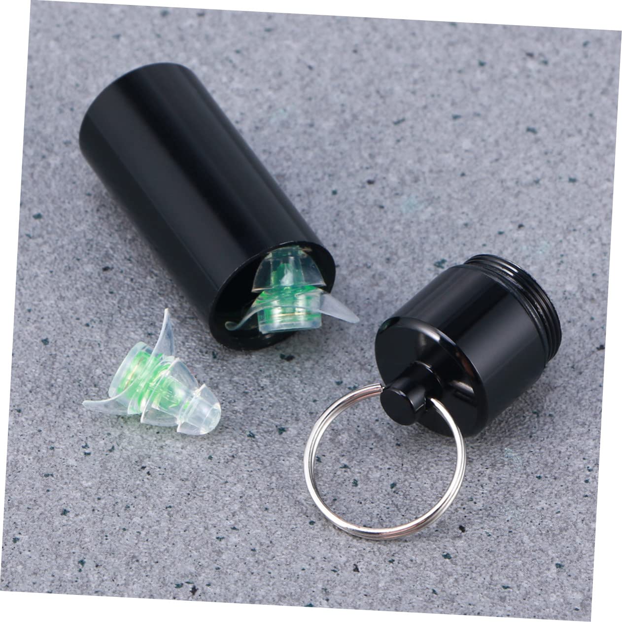minkissy Lot De 3 Bouchons D'oreille Silencieux En Matériau Vert Lent Pour Le Bruit Et Le Ronflement Avec Une Bouteille Noire