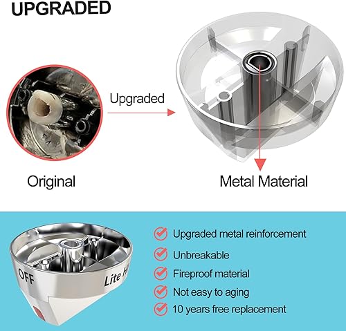 Miniatura 4 de DG94-03500AZ (5 piezas) para reemplazo de perilla de estufa de gas Samsung, DG94-03500U es compatible con los modelos NX60T8111SS, NX60T8311SS,