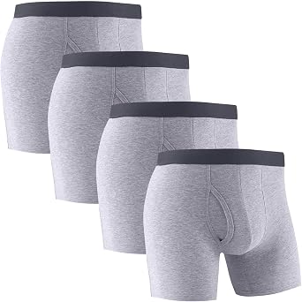 Mens Underwear Boxer Briefs Sexy Lightweight Performance Wicking Brief Stretch Comfortsoft Breathable Boxers 4-Pack