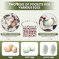 Vista 3 de 2 Pack Egg Apron, Egg Collecting Apron for Chicken Duck Goose Eggs, Chicken Egg Apron for Housewife Farmhouse Kitchen Restaurant Parent-Child