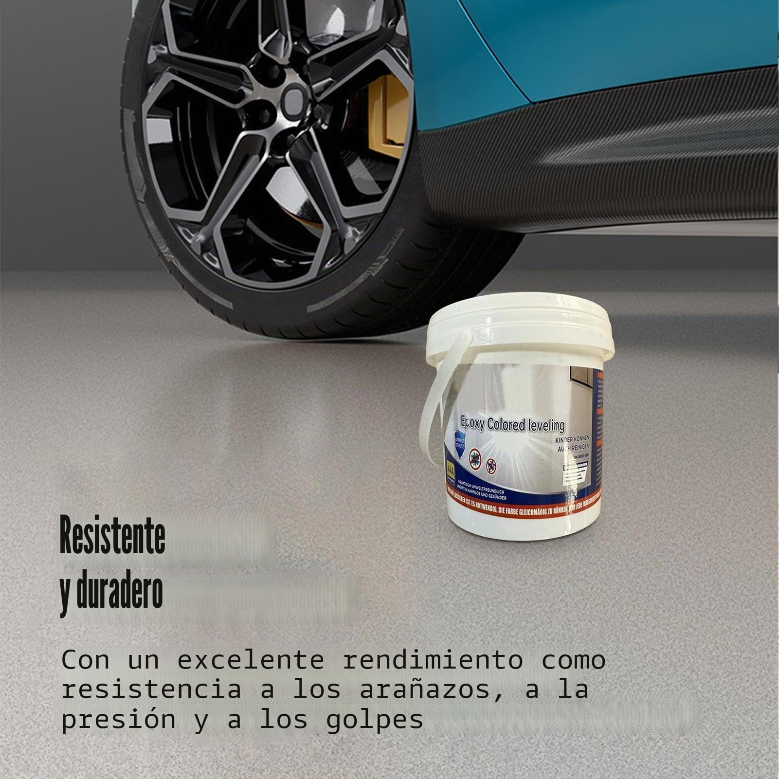 Pintura de resina epoxi, revestimiento autonivelante de efecto mármol brillante, efecto mármol, antideslizante, impermeable, para hormigón, azulejos, encimera y superficies de madera