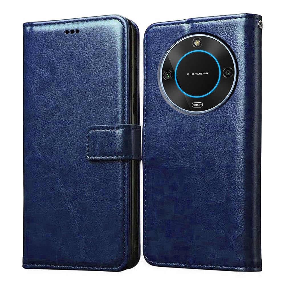 Amazon Brand- Solimo Flip for Lava Blaze 2 5G (Leather_Blue) (B0CXHVGKXZ) Amazon Price History, Amazon Price Tracker
