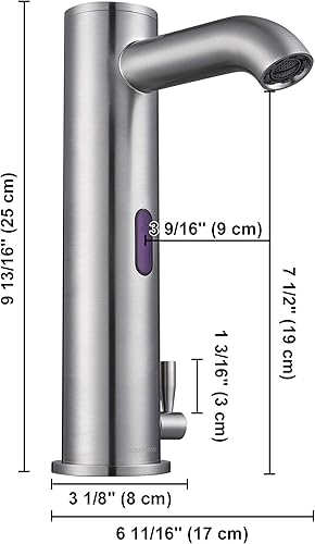 Miniatura 7 de Aquaterior Grifo automático de baño con sensor sin contacto activado por movimiento, manos libres, grifo de agua caliente y fría, montaje bajo