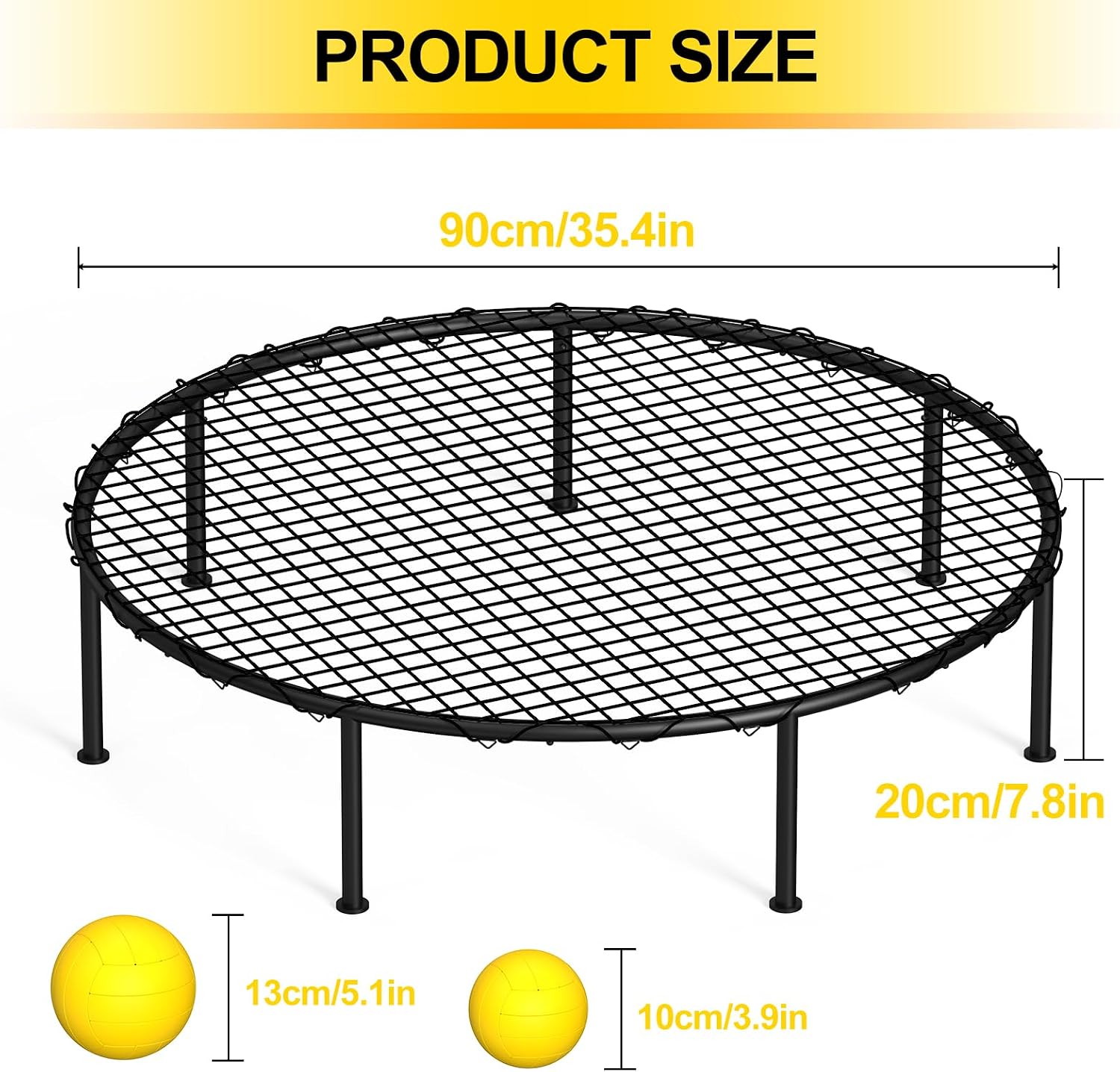 Outdoor Games for Family Beach Ball Game Set Roundnet Game Set with Net and 3 Balls Carrying Bag for Backyard, Beach, Park, Lawn, Outdoor Sports for Adults (Air Pump not Included) image 2