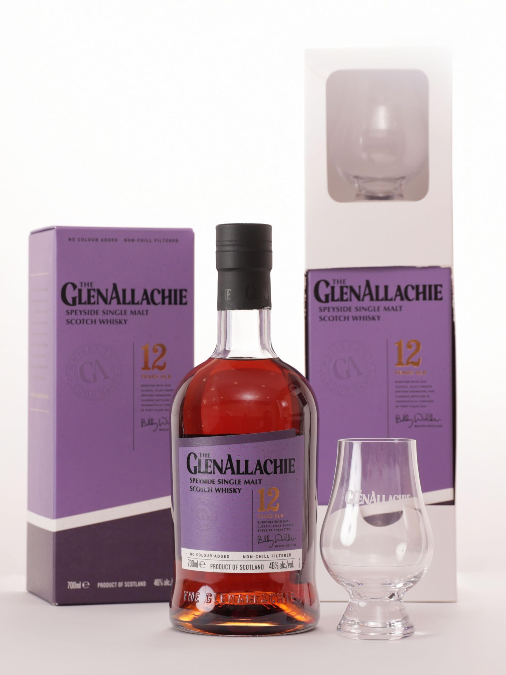 The GlenAllachie 12 Year Old Single Malt Scotch With Branded Glass